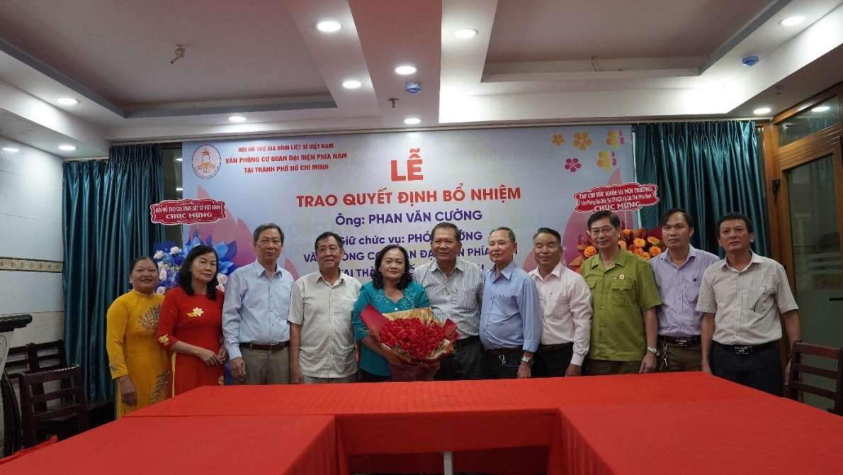 Hội hỗ trợ gia đình Liệt sĩ Việt Nam: Trao quyết định bổ nhiệm Phó trưởng Văn phòng đại diện phía Nam