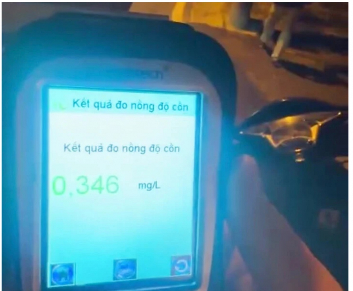 Một Phó Chi cục trưởng Chi cục Thi hành án dân sự huyện vi phạm nồng độ cồn