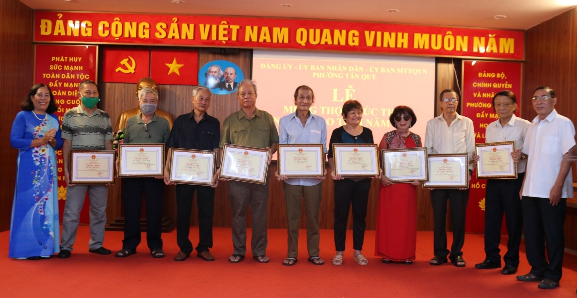 Hội NCT phường Tân Quy, Quận 7, TP. Hồ Chí Minh: Tổ chức Lễ Mừng thọ, Chúc thọ cho 188 NCT năm 2023