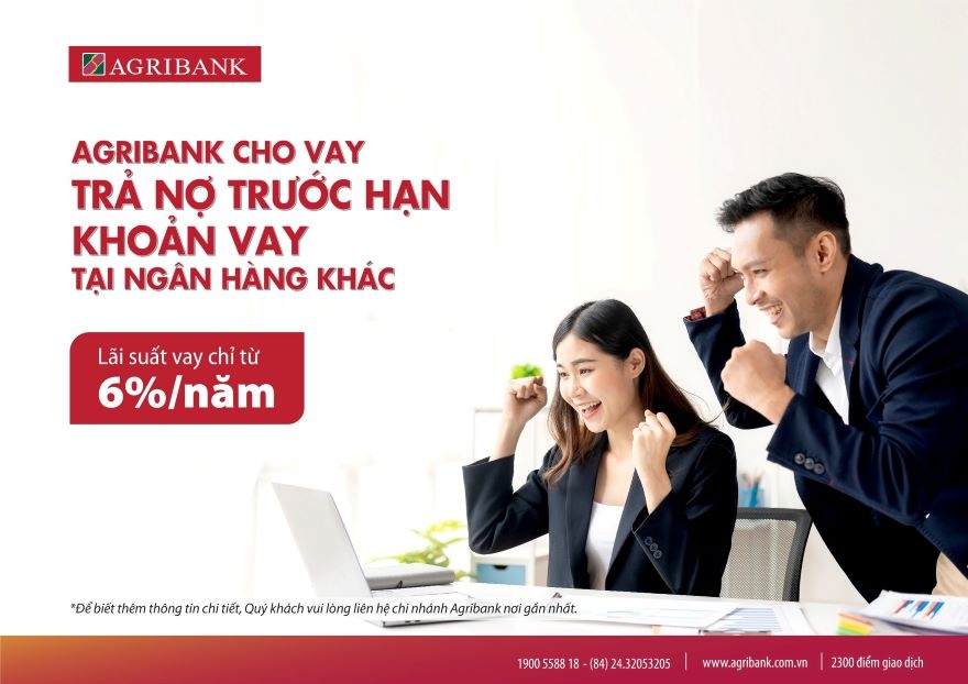 Agribank cho vay trả nợ trước hạn khoản vay tại các  ngân hàng khác