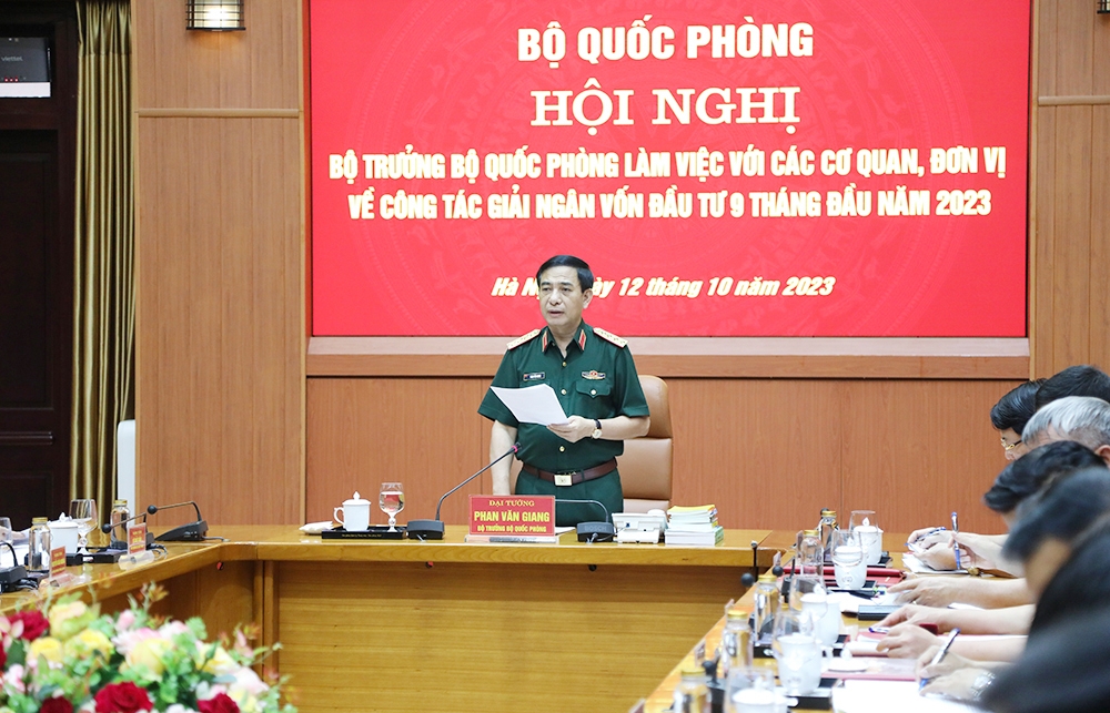 Đại tướng Phan Văn Giang: Cần đẩy nhanh tiến độ giải ngân vốn đầu tư công