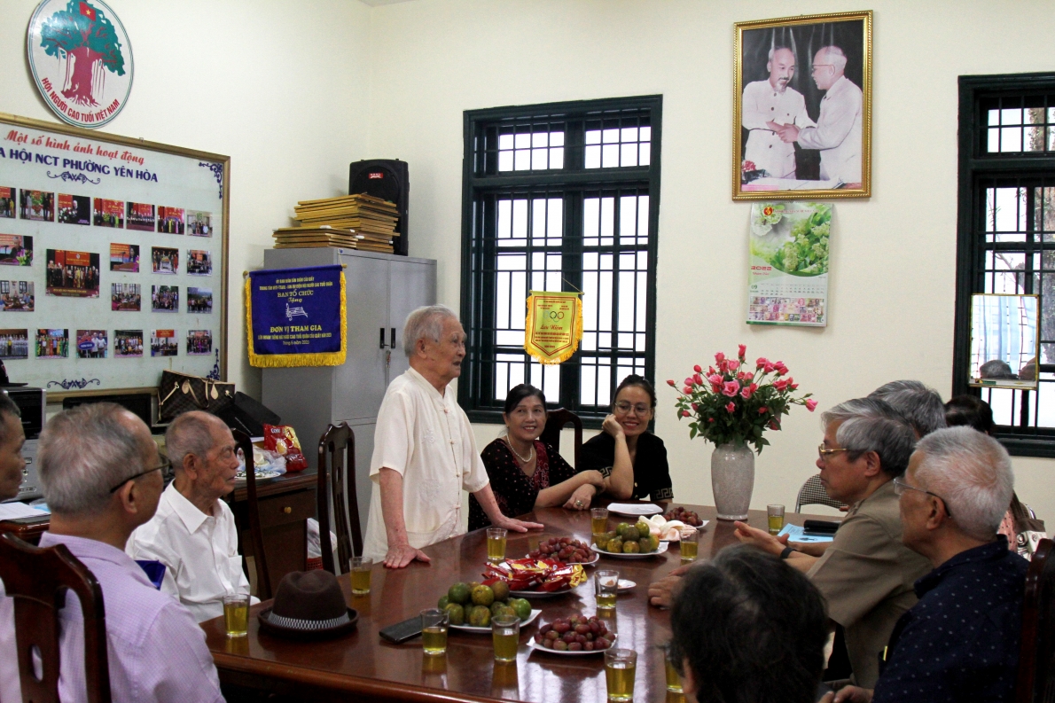 Cụ Lê Đông phát biểu cảm ơn Đảng, Nhà nước, Hội NCT