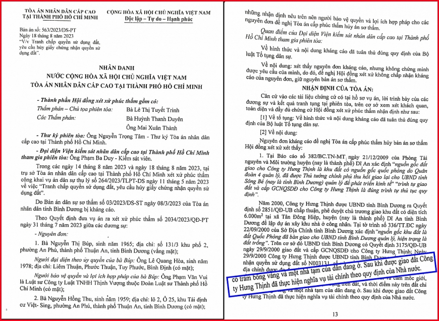 Bản án số 563/2023/DS-PT của Tòa án cấp cao tại TP Hồ Chí Minh