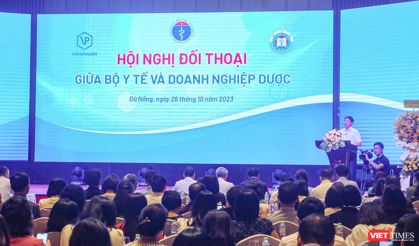 Quang cảnh hội nghị đối thoại với doanh nghiệp dược 2023 do Bộ Y tế tổ chức tại TP Đà Nẵng