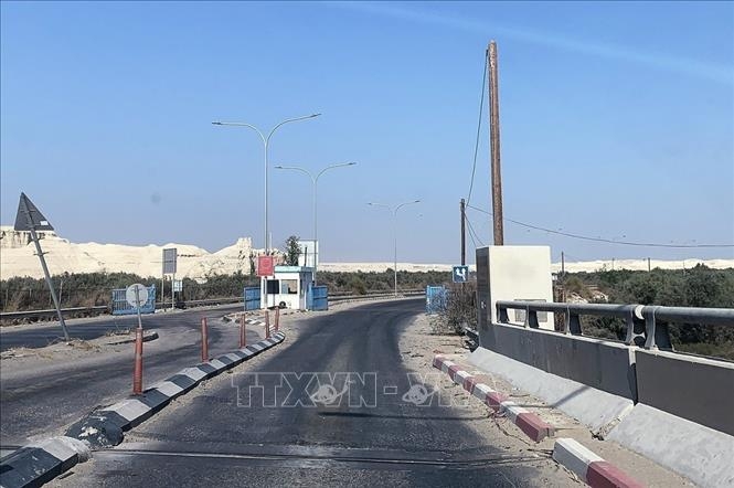 Cửa khẩu Allenby Bridge tại biên giới giữa Israel và Jordan. Ảnh: Vũ Hội - P/v TTXVN tại Israel