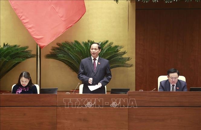 Phó Chủ tịch Quốc hội Trần Quang Phương phát biểu. Ảnh: Doãn Tấn/TTXVN