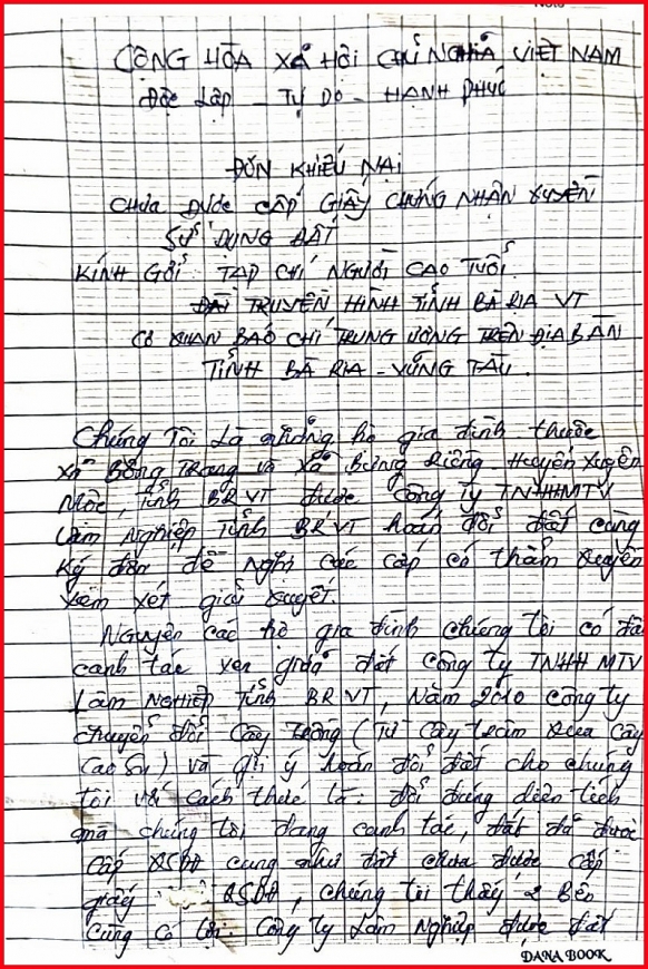 Hoán đổi đất cho lâm trường, nhiều người cao tuổi đang chờ được cấp Giấy chứng nhận quyền sử dụng đất