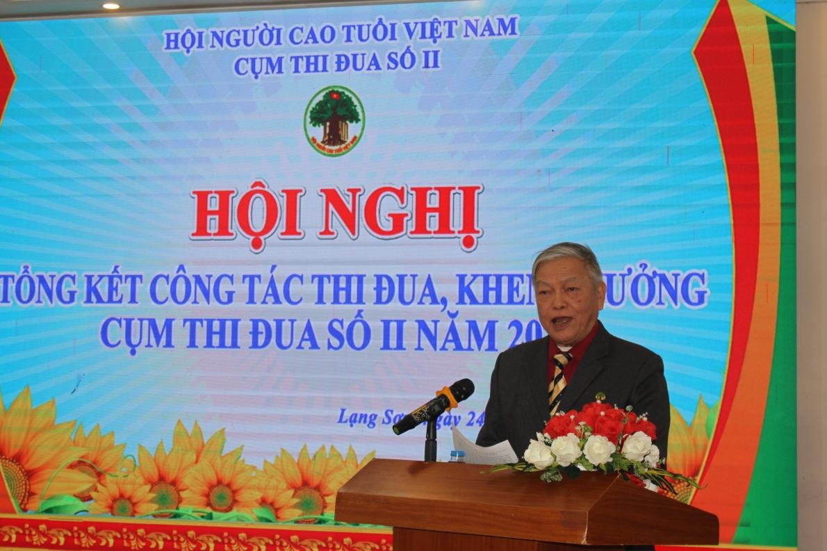 1 Ông Nông Ngọc Tăng, Trưởng BĐD Hội NCT tỉnh Lạng Sơn khai mạc Hội nghị