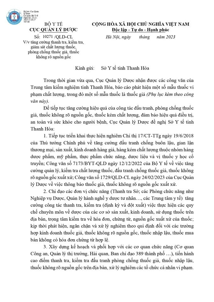 Bộ Y tế: Yêu cầu tăng cường thanh tra chất lượng thuốc, phòng chống thuốc giả