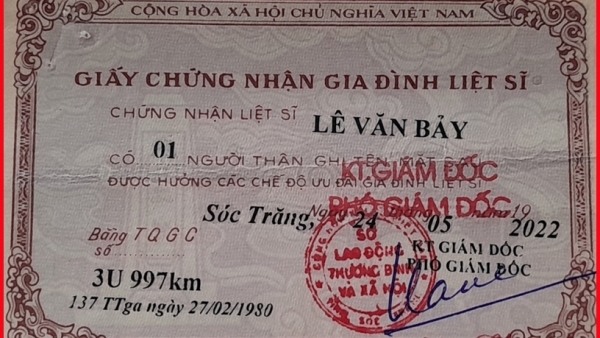 Người cao tuổi kiến nghị “chế độ trợ cấp tuất một lần” của liệt sĩ