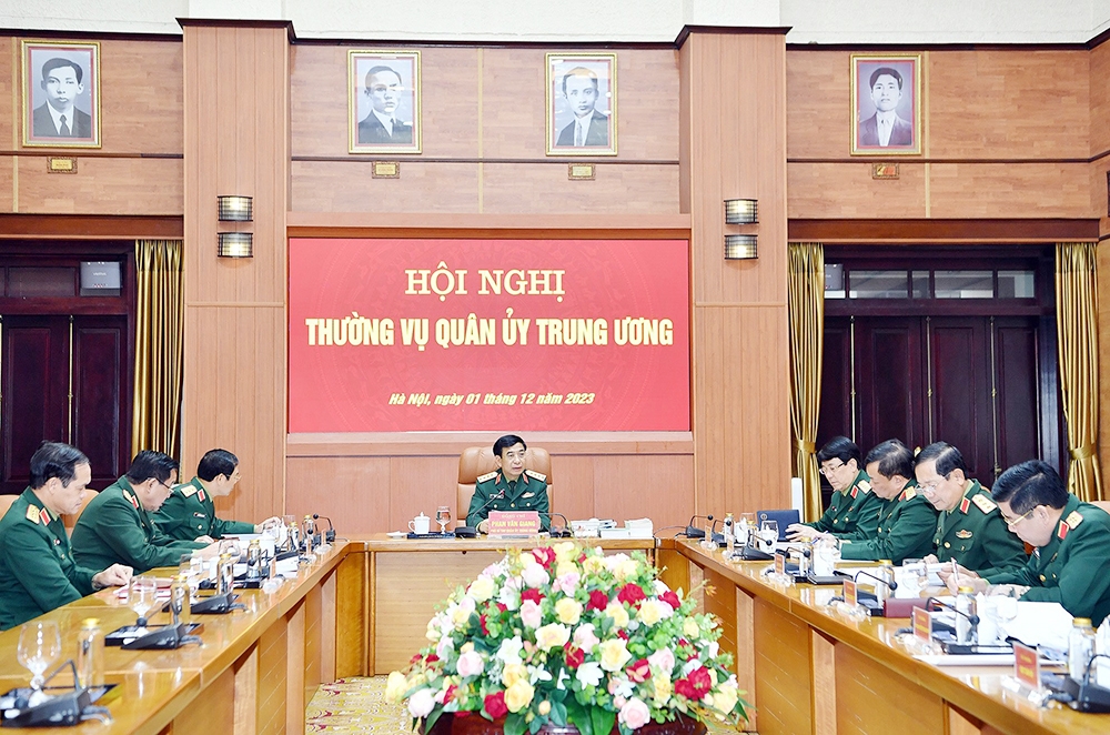 Đại tướng Phan Văn Giang chủ trì  Hội nghị Thường vụ Quân ủy Trung ương