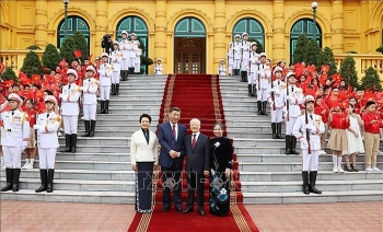 Lễ đón Tổng Bí thư, Chủ tịch nước Trung Quốc Tập Cận Bình thăm cấp Nhà nước tới Việt Nam