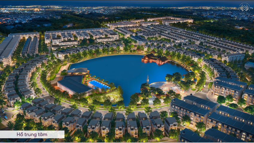 Hồ trung tâm đại đô thị Hinode Royal Park rộng 6ha. (Ảnh: WTO)