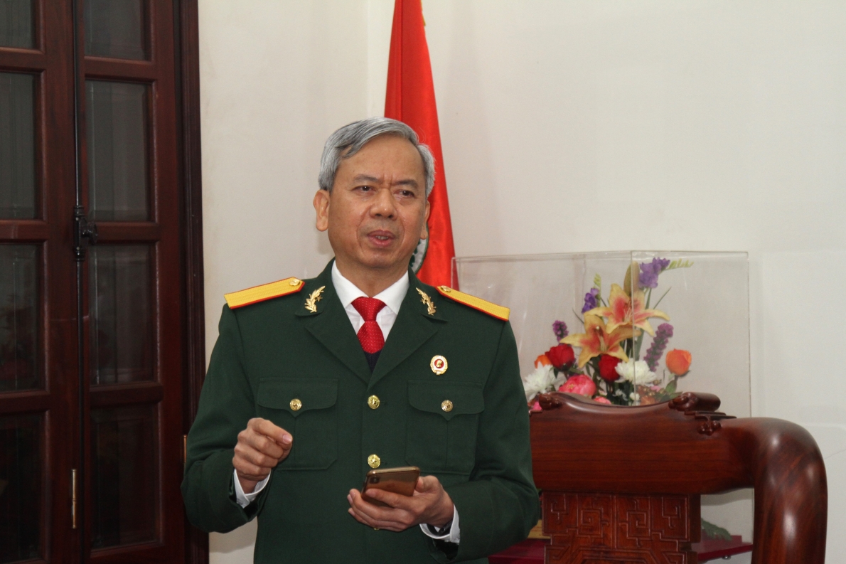 Chủ tịch Hội CCB Cơ quan Phan Văn Hùng phát biểu