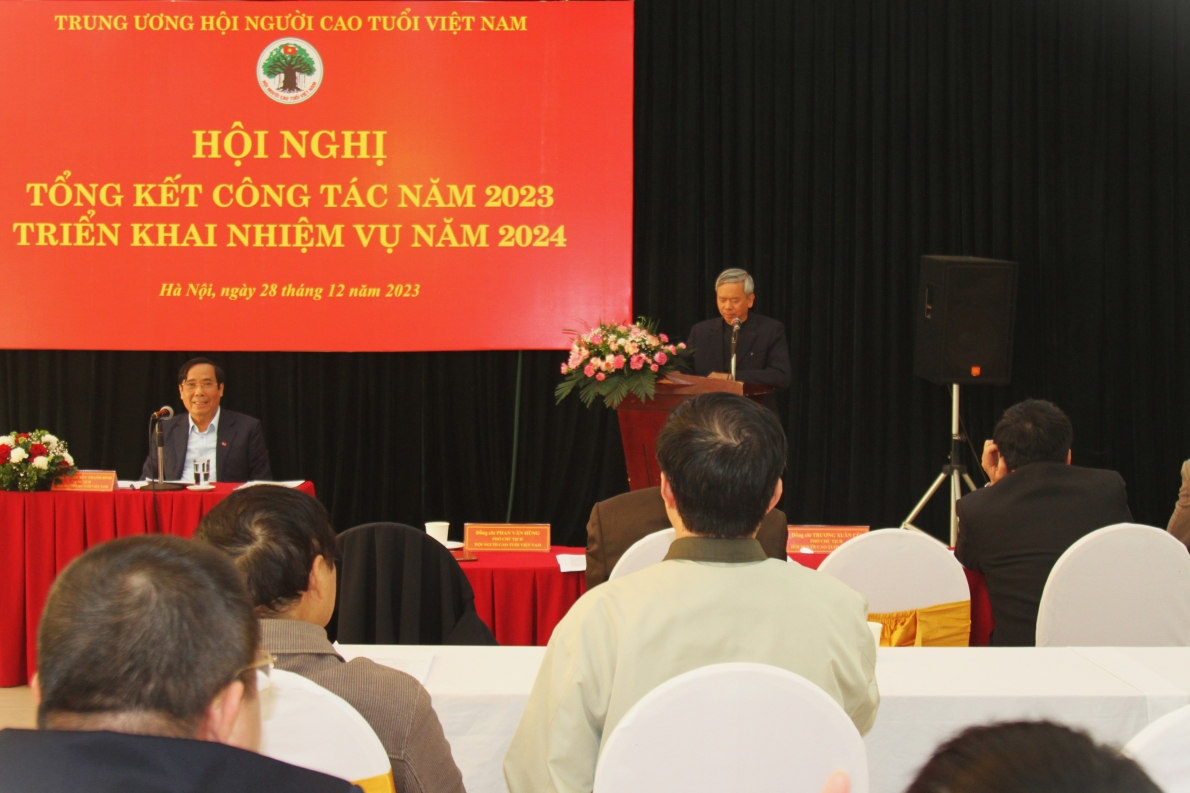 Quang cảnh Hội nghị tổng kết Cơ quan Trung ương Hội NCT Việt Nam năm 2023