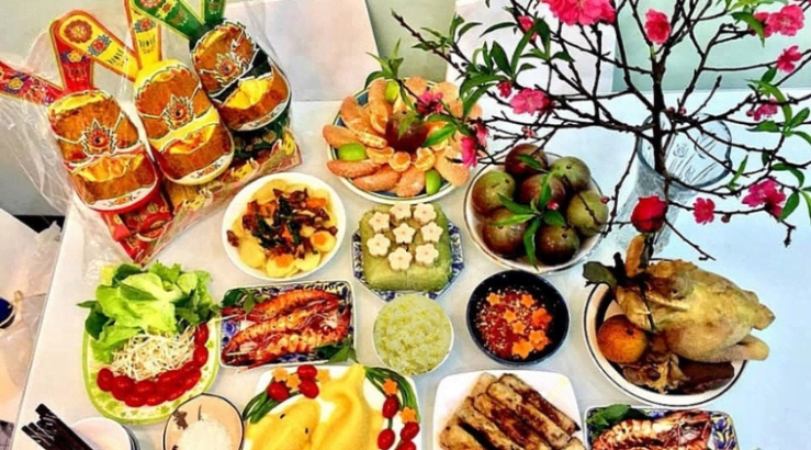 Mâm cỗ cúng ông Công ông Táo 2024