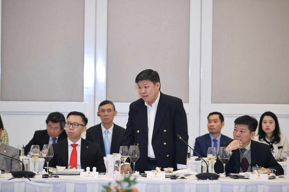 Doanh nghiệp chia sẻ tại sự kiện. Ảnh: Dương Giang/TTXVN.