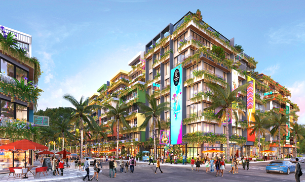 Những tuyến phố sầm uất trong dự án Flamingo Ibiza Hải Tiến.