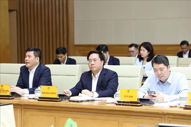 Đại diện các Bộ tham dự buổi làm việc. Ảnh: Dương Giang/TTXVN