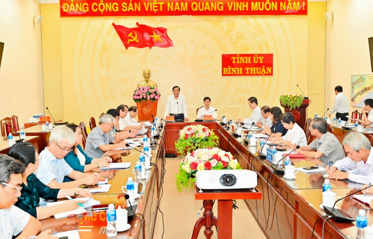 Đoàn công tác Trung ương Hội làm việc với Tỉnh ủy Bình Thuận