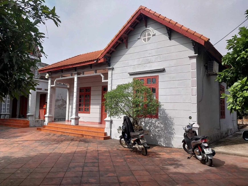 Ngôi nhà xây trên diện tích đất của cụ Phạm Văn Hồng. 