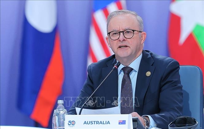 Thủ tướng Australia Anthony Albanese phát biểu khai mạc. 