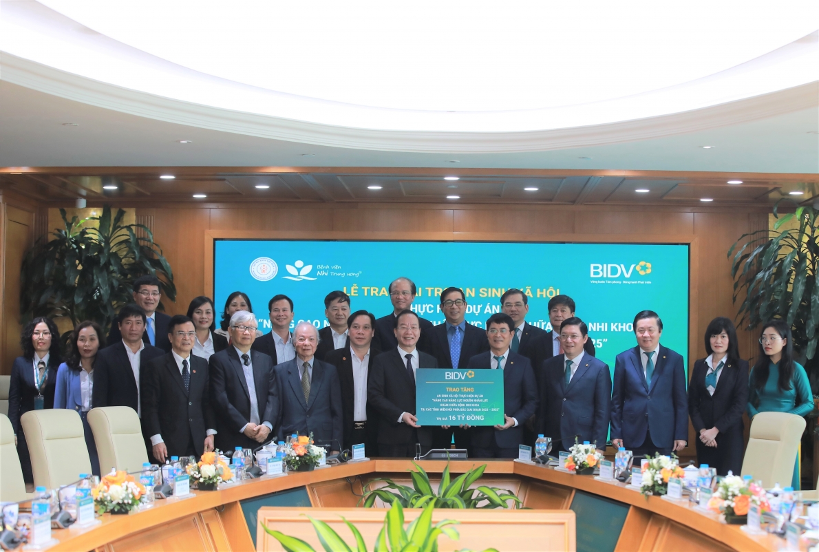 BIDV tài trợ kinh phí đào tạo  nâng cao năng lực khám chữa bệnh Nhi khoa