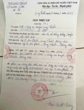 Đồng Nai: Đình chỉ công tác Đội phó Đội CSĐT Công an huyện Long Thành