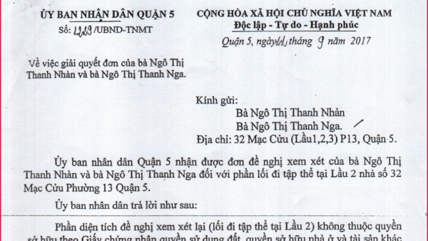 Cần giải quyết đúng sự thật và quy định của pháp luật