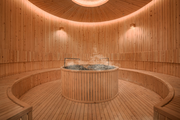 Phòng xông hơi tại tổ hợp nghĩ dưỡng Mori Onsen