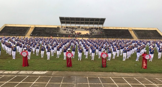 Hội thi đồng diễn thể dục dưỡng sinh NCT huyện Diễn Châu năm 2024