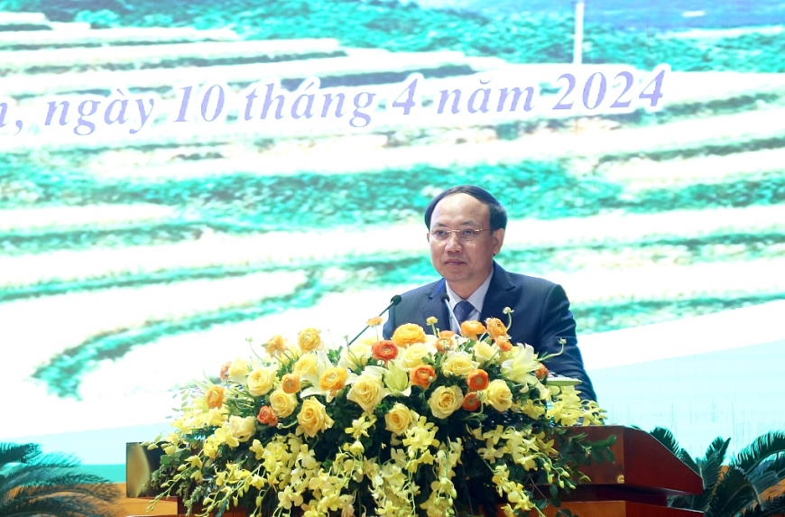 Nguyễn Xuân Ký, Ủy viên Trung ương Đảng, Bí thư Tỉnh ủy, Chủ tịch HĐND tỉnh Quảng Ninh phát biểu kết luận hội nghị.