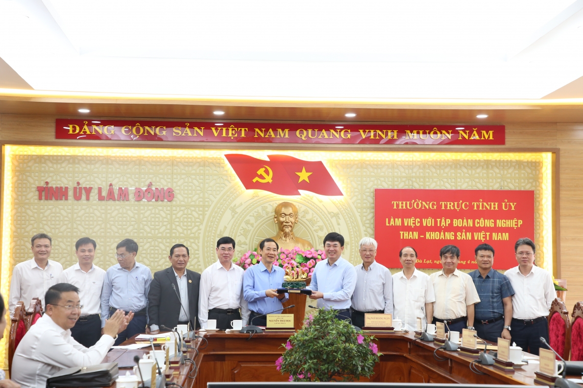 Lãnh đạo Tập đoàn Công nghiệp Than – Khoáng sản Việt Nam làm việc với Tỉnh ủy Lâm Đồng