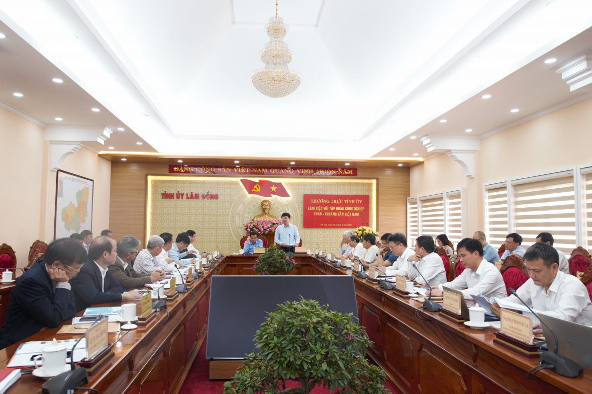 Lãnh đạo Tập đoàn Công nghiệp Than – Khoáng sản Việt Nam làm việc với Tỉnh ủy Lâm Đồng