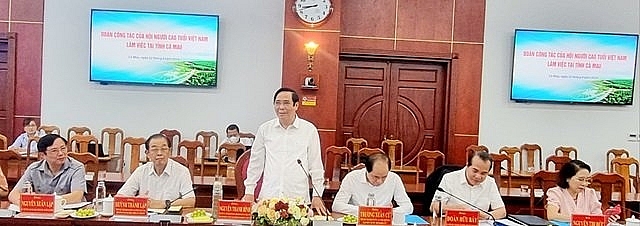 Chủ tịch Nguyễn Thanh Bình phát biểu tại buổi làm việc