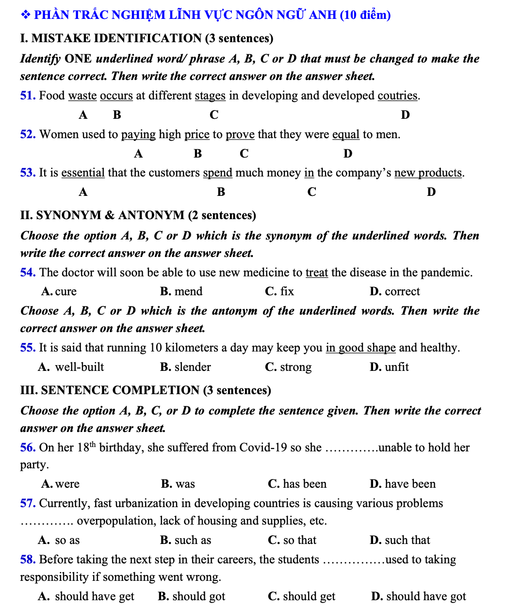 Chi tiết đề thi tham khảo kỳ thi đánh giá của Bộ Công an năm 2024