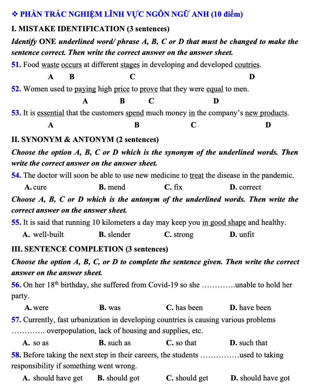 Chi tiết đề thi tham khảo kỳ thi đánh giá của Bộ Công an năm 2024