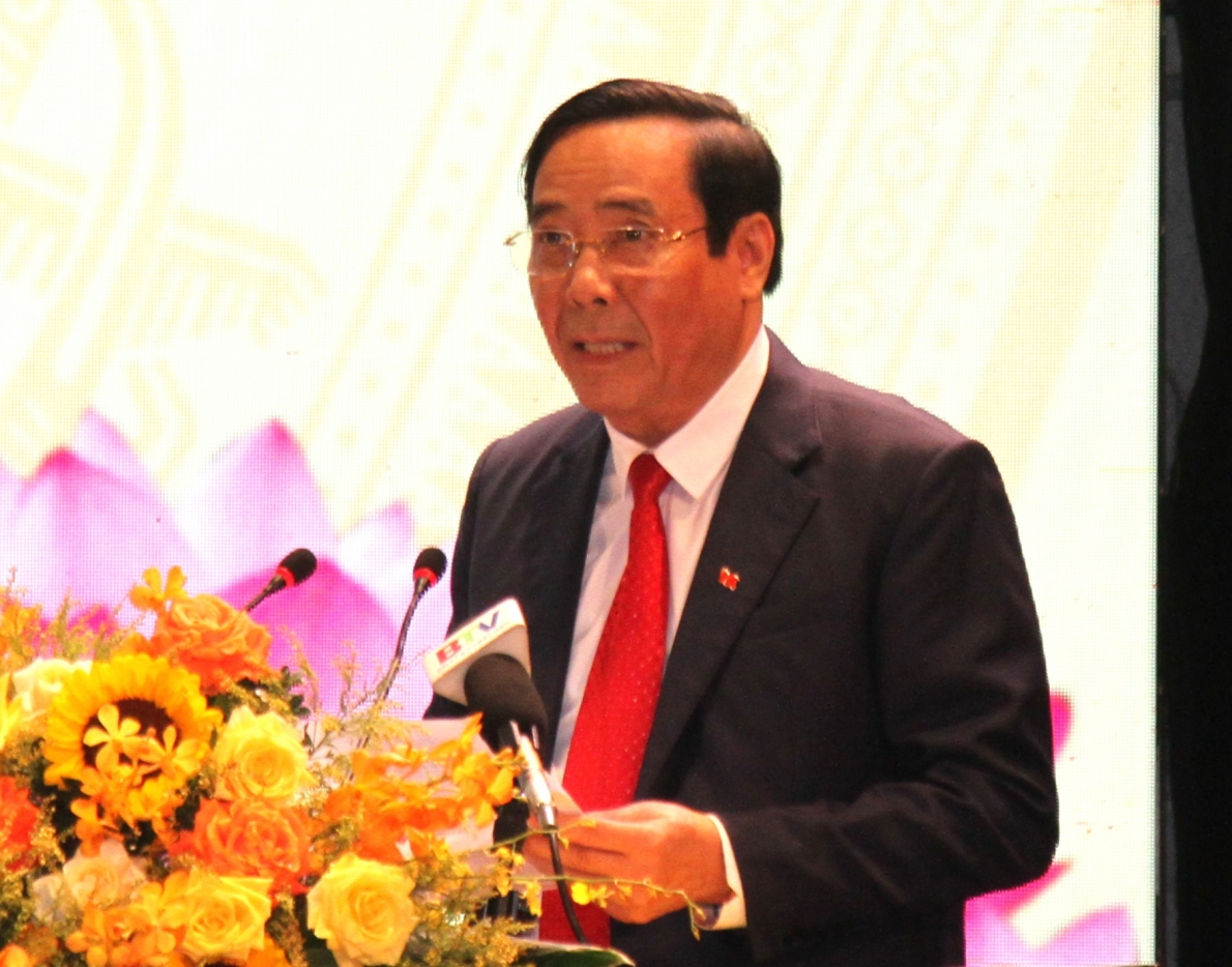 Chủ tịch Nguyễn Thanh Bình phát biểu