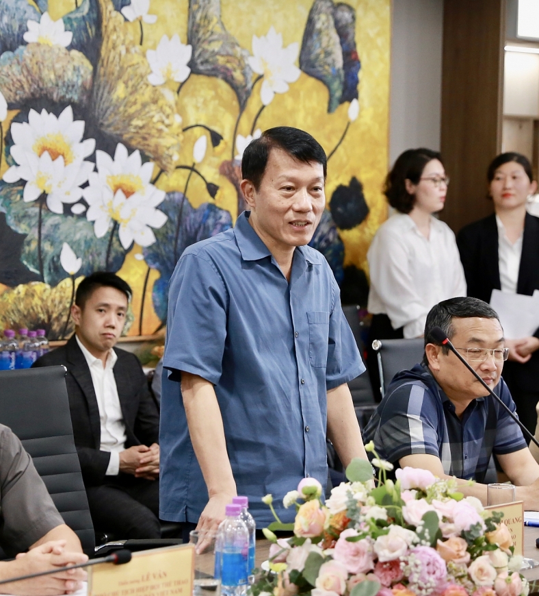 Thượng tướng Lương Tam Quang, Thứ trưởng Bộ Công an, Chủ tịch Hiệp hội thể thao CAND Việt Nam phát biểu chỉ đạo