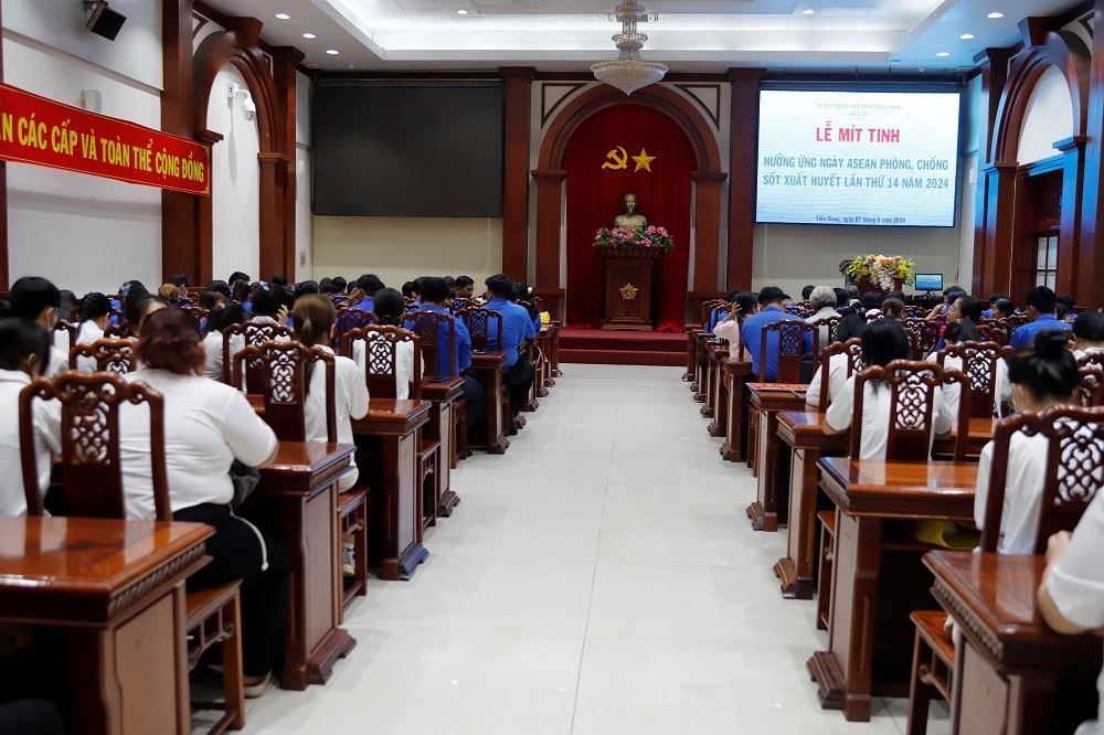 Tiền Giang: Mít tinh hưởng ứng ngày ASEAN phòng chống sốt xuất huyết lần thứ 14 năm 2024