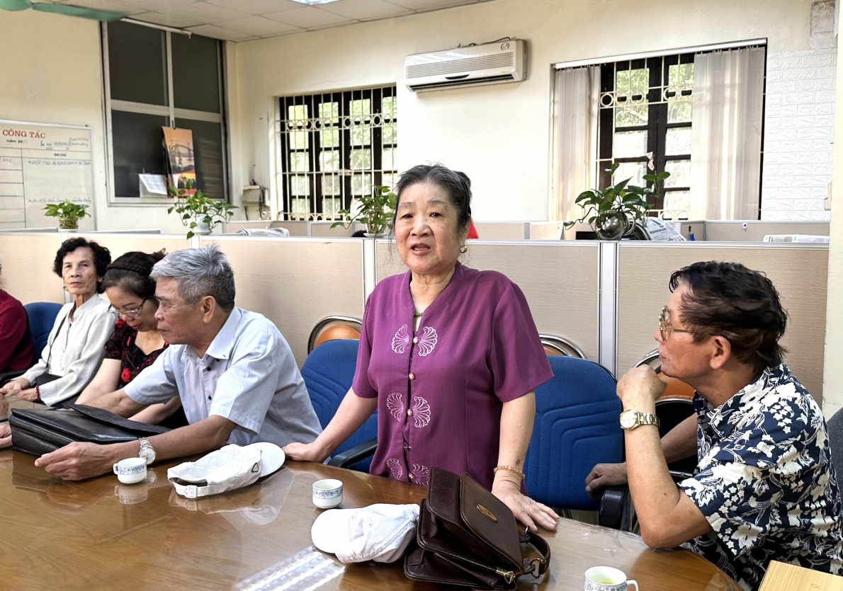 Chủ nhiệm CLB Trần Thị Thắng phát biểu