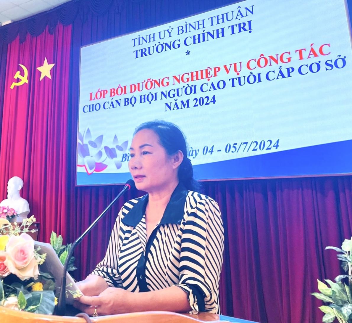 Hội NCT tỉnh Bình Thuận: Bồi dưỡng nghiệp vụ công tác cho cán bộ Hội cơ sở 2024