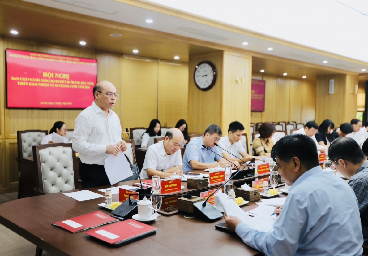 Ban Chấp hành Đảng bộ Agribank sơ kết 6 tháng đầu năm, triển khai nhiệm vụ 6 tháng cuối năm 2024