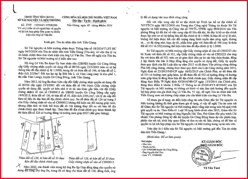 Thấy gì từ văn bản của Sở TN&MT tỉnh Tiền Giang?