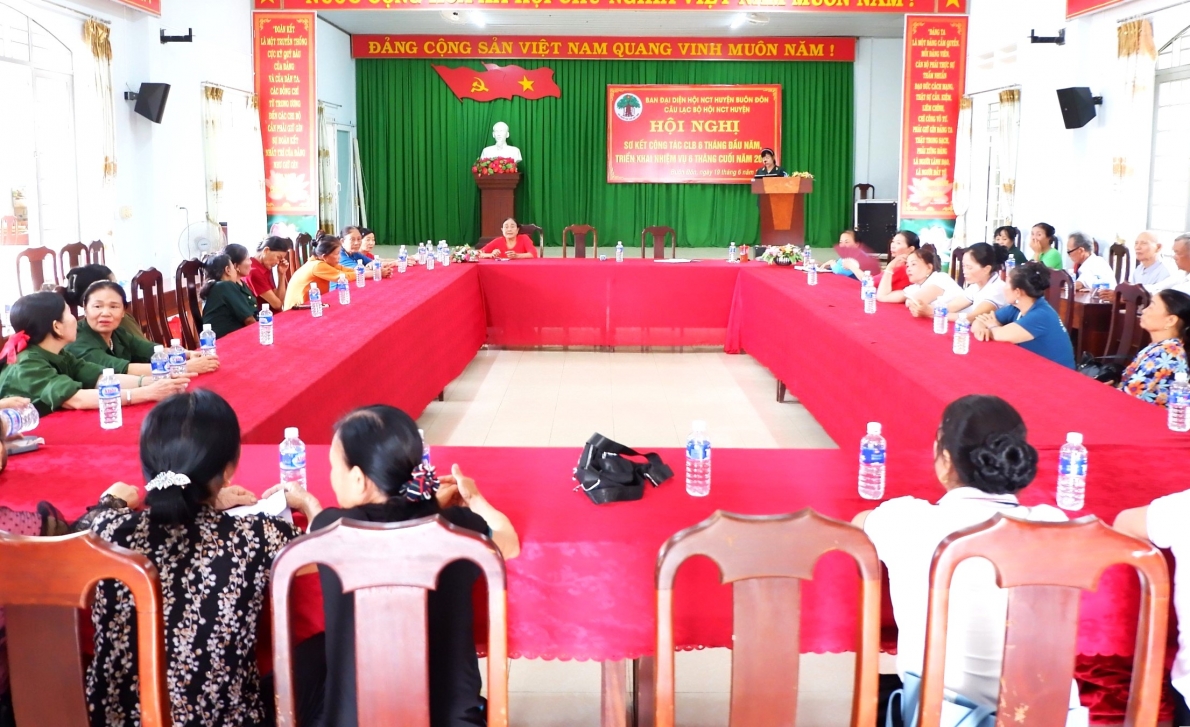 Hội nghị sơ kết 6 tháng đầu năm 2024 Hội NCT huyện Buôn Đôn, tỉnh Đắk Lắk