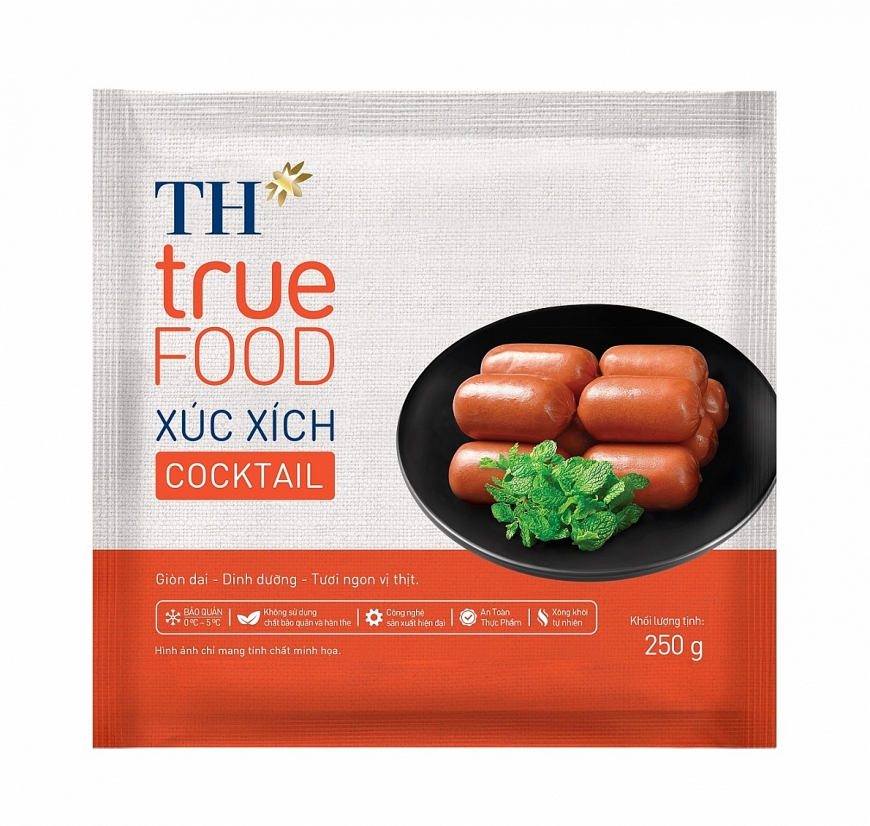 Xúc xích cocktail, sản phẩm mới ra mắt năm nay thuộc bộ sản phẩm TH true FOOD