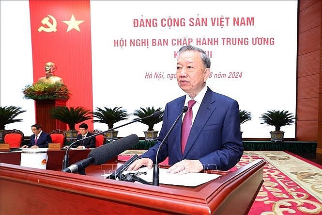 Tổng Bí thư, Chủ tịch nước Tô Lâm phát biểu nhậm chức. Ảnh: Trí Dũng/TTXVN Tổng Bí thư, Chủ tịch nước Tô Lâm phát biểu nhậm chức. Ảnh: Trí Dũng/TTXVN