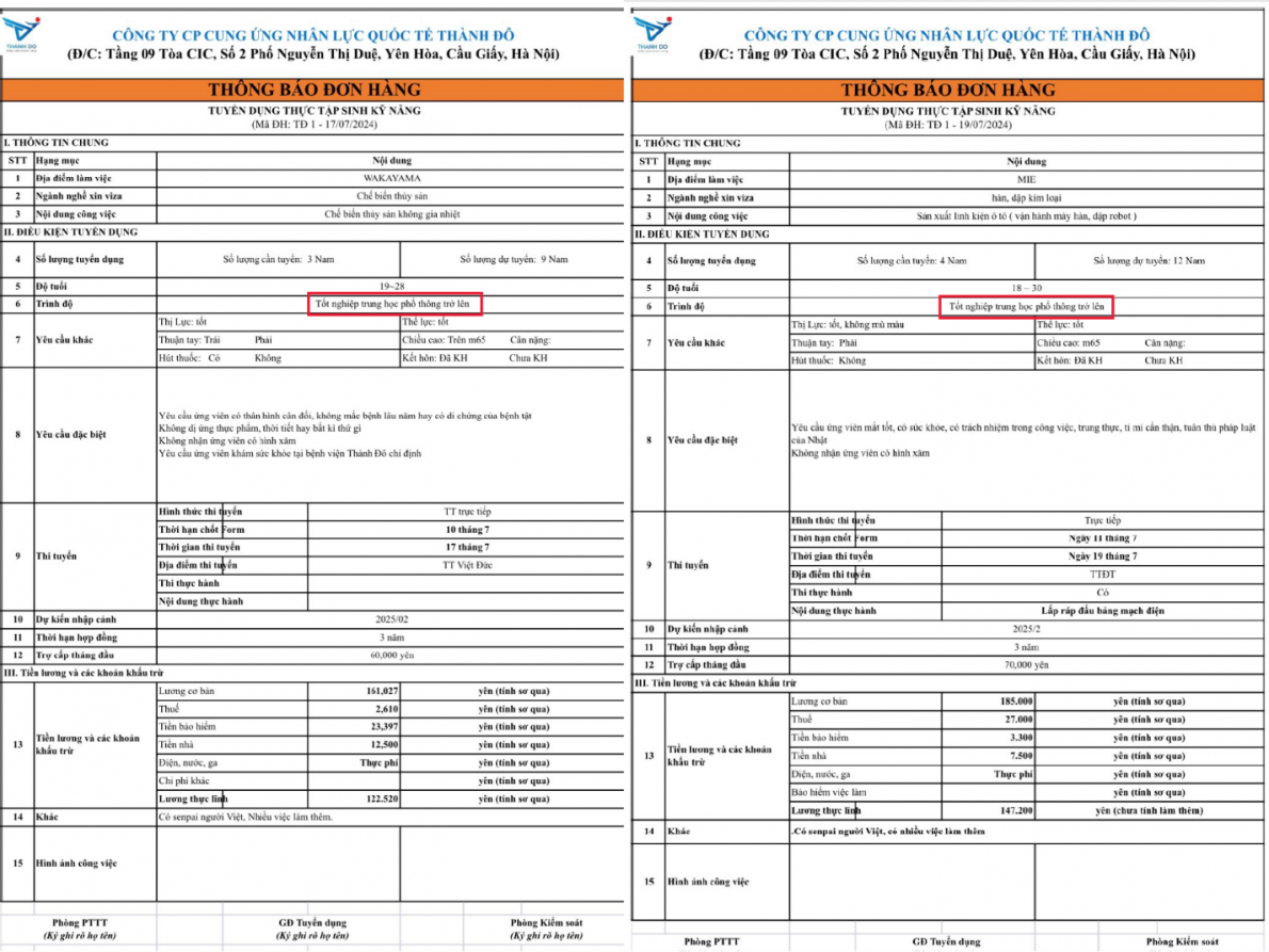 Dấu hiệu vi phạm trong dịch vụ xuất khẩu lao động