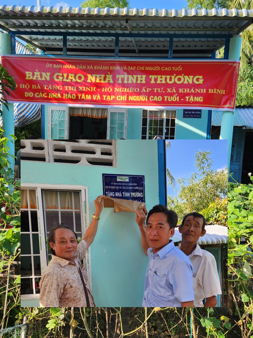 Trao tặng nhà ở cho gia đình NCT nghèo ở ấp Tư, xã Khánh Bình