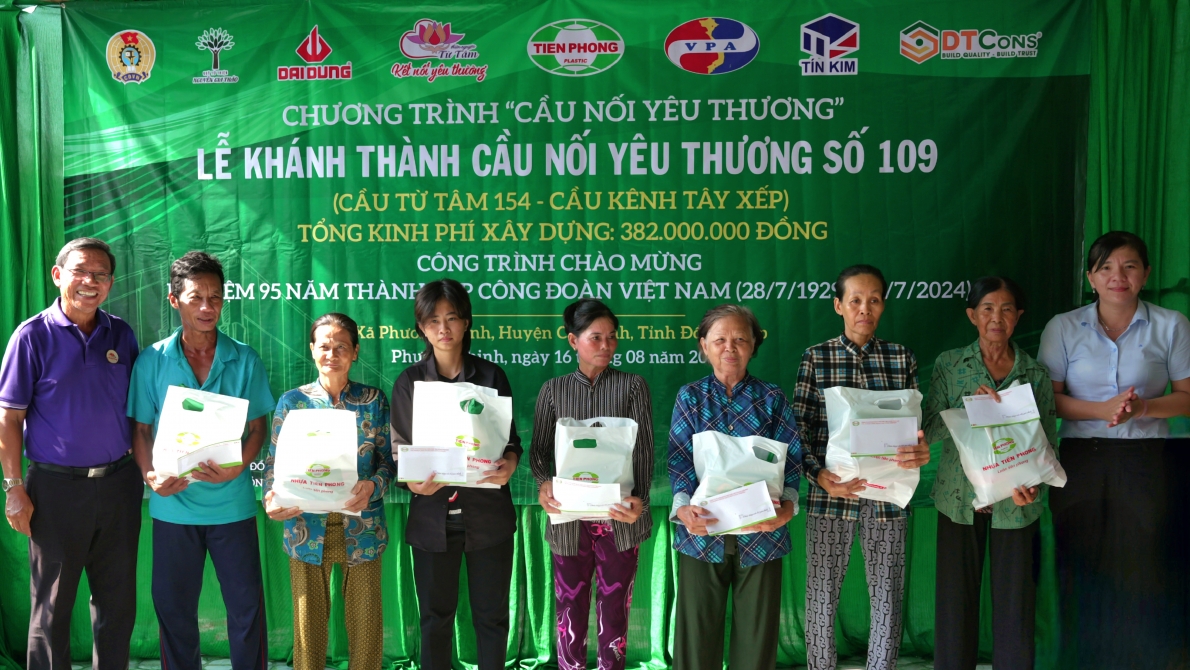 Nhựa Tiền Phong khánh thành 4 cây cầu nhân ái tại Đồng Tháp và Cà Mau
